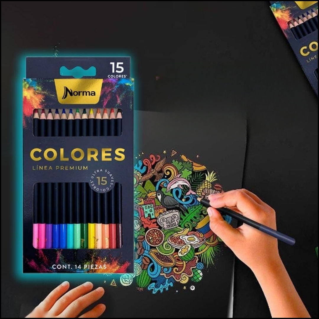 Caja de colores Premiun 15 colores